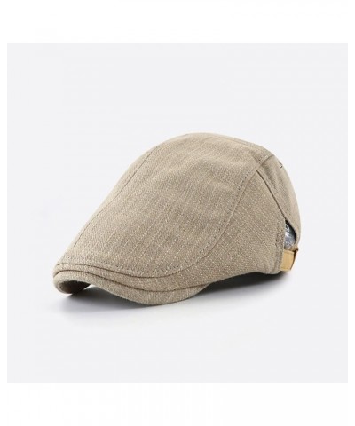 Fashion Striped Newsboy Cap for Men Casual All-Match Flat Gatsby Hat Golf Hunting Driving Cabbie Berets Hats (Color : Dark Bl...