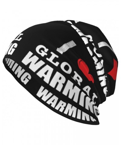 I Love Global Warming Beanie Skull Cap Warm Knit Slouchy Hat for Women Men Black $13.82 Skullies & Beanies