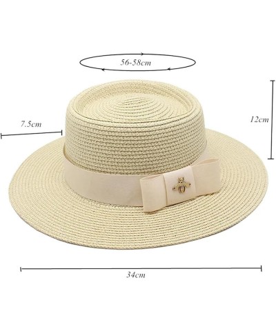 Women Fashion Top Hat Sunshade Sunscreen Big Edge Panama Hat Gentleman Hat Straw Cap Orange $16.42 Sun Hats