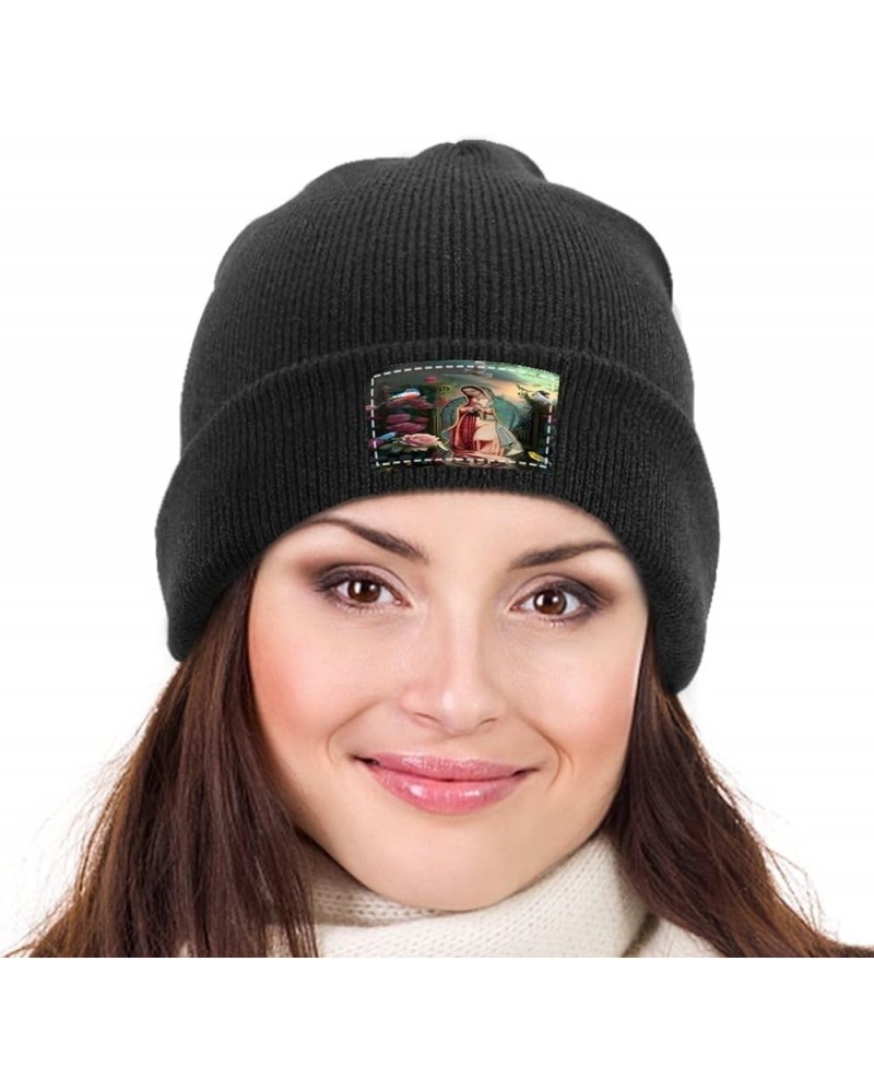 Our Lady of Guadalupe Virgin Mary Winter Hat Black Warm Skull Knit Hats Beanie Novetly Cap for Men Women Black62 $14.82 Skull...