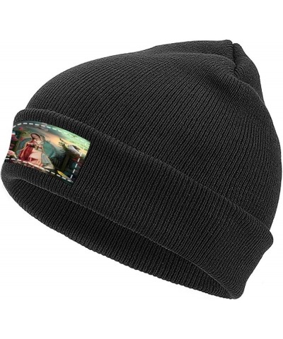 Our Lady of Guadalupe Virgin Mary Winter Hat Black Warm Skull Knit Hats Beanie Novetly Cap for Men Women Black62 $14.82 Skull...