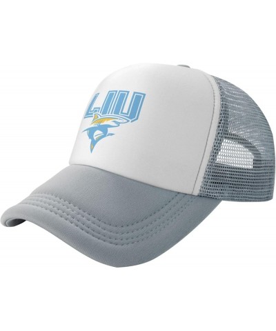 Long Island University Logo Trucker Hats for Both Men and Women - Mesh Baseball Snapback Hats Gray $10.50 Baseball Caps