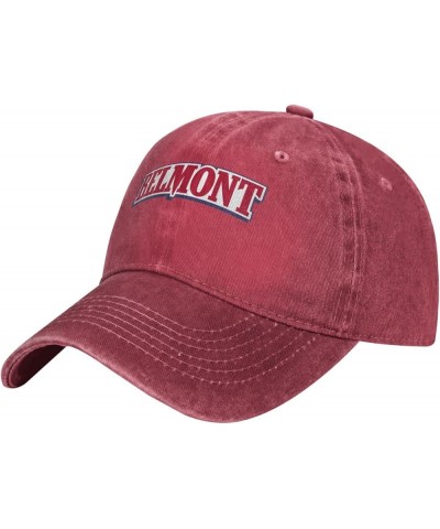 Belmont University Cowboy Hats，Unisex Adjustable for Hat Baseball Cap Casquette Red $11.99 Cowboy Hats