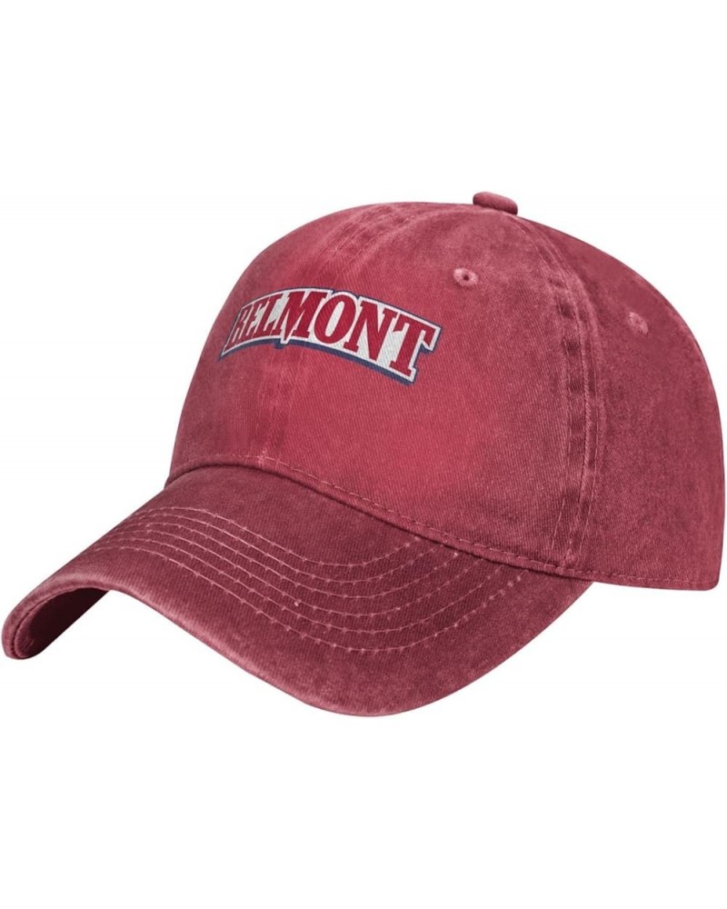 Belmont University Cowboy Hats，Unisex Adjustable for Hat Baseball Cap Casquette Red $11.99 Cowboy Hats