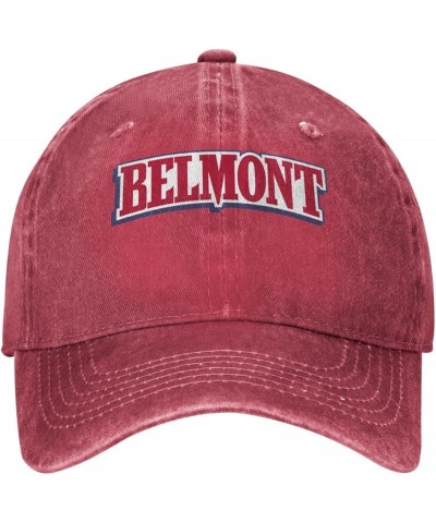 Belmont University Cowboy Hats，Unisex Adjustable for Hat Baseball Cap Casquette Red $11.99 Cowboy Hats