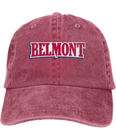 Belmont University Cowboy Hats，Unisex Adjustable for Hat Baseball Cap Casquette Red $11.99 Cowboy Hats