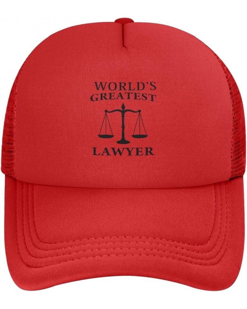 World's Greatest Lawyer Baseball Cap for Men Women Adjustable Mesh Trucker Hat Red Red $10.31 Baseball Caps