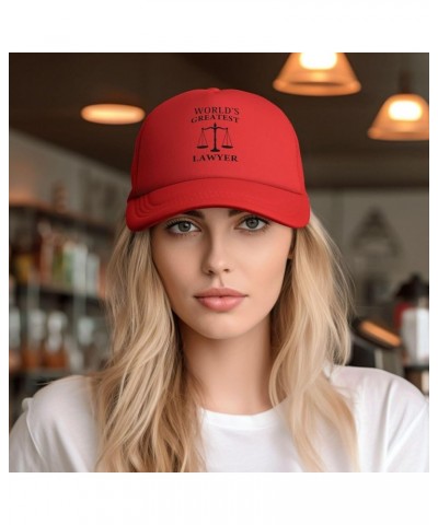 World's Greatest Lawyer Baseball Cap for Men Women Adjustable Mesh Trucker Hat Red Red $10.31 Baseball Caps