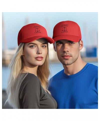 World's Greatest Lawyer Baseball Cap for Men Women Adjustable Mesh Trucker Hat Red Red $10.31 Baseball Caps