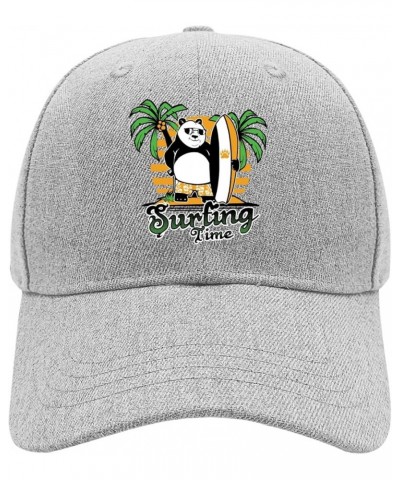 Baseball Caps Panda Surfing Time Trucker Hats for Men Graphic Camo Snapbacks for Gifts Pale $12.39 Baseball Caps