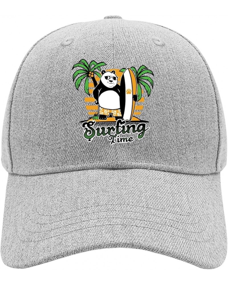 Baseball Caps Panda Surfing Time Trucker Hats for Men Graphic Camo Snapbacks for Gifts Pale $12.39 Baseball Caps