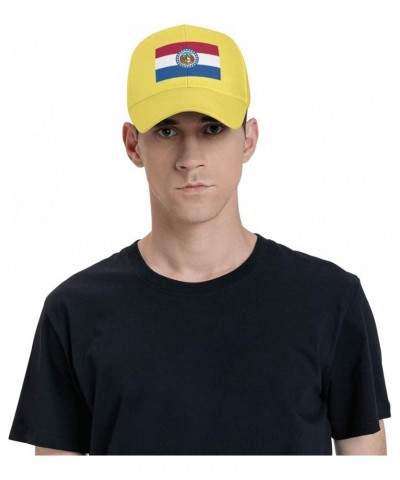 Flag of Missouri Baseball Cap for Men Women Hat Adjustable Truck Driver Baseball Caps Dad Hats Yellow $13.60 Baseball Caps