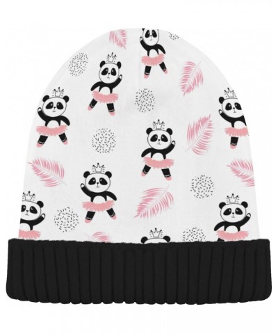 Cute Panda Ballerinas Men's Beanie Hat Winter Warm Knit Hats Slouch Skull Cap Fishing Hat Beanies Women Multicolor Soft $10.5...