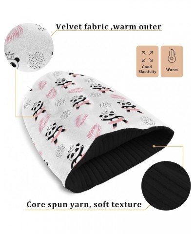 Cute Panda Ballerinas Men's Beanie Hat Winter Warm Knit Hats Slouch Skull Cap Fishing Hat Beanies Women Multicolor Soft $10.5...