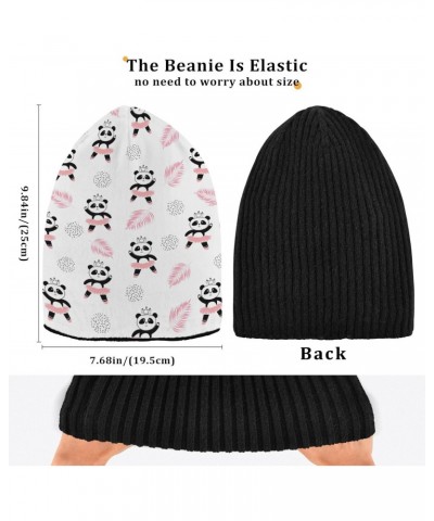 Cute Panda Ballerinas Men's Beanie Hat Winter Warm Knit Hats Slouch Skull Cap Fishing Hat Beanies Women Multicolor Soft $10.5...