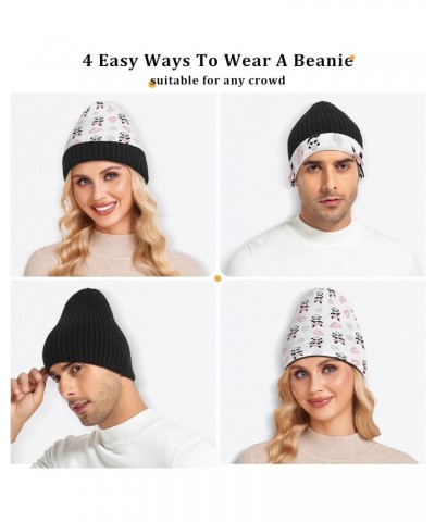 Cute Panda Ballerinas Men's Beanie Hat Winter Warm Knit Hats Slouch Skull Cap Fishing Hat Beanies Women Multicolor Soft $10.5...