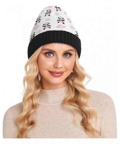 Cute Panda Ballerinas Men's Beanie Hat Winter Warm Knit Hats Slouch Skull Cap Fishing Hat Beanies Women Multicolor Soft $10.5...