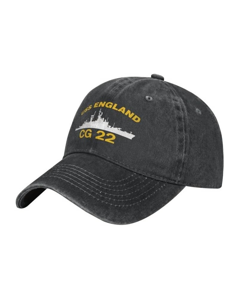 USS England CG 22 DLG 22 Flag Baseball Caps Denim Hats Cowboy Knit hat Fisherman's hat Black $15.77 Baseball Caps