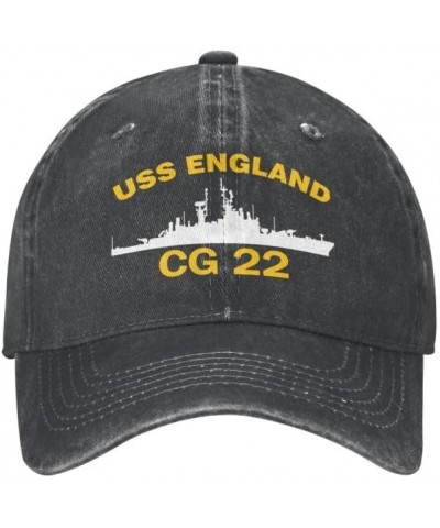 USS England CG 22 DLG 22 Flag Baseball Caps Denim Hats Cowboy Knit hat Fisherman's hat Black $15.77 Baseball Caps