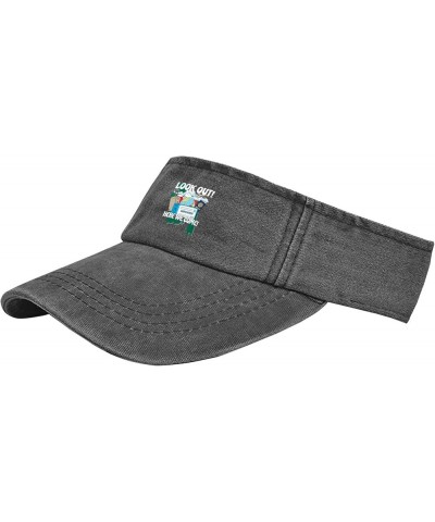 Look Out here we Come Caps Visor Hats for Teens Sun Visor Stylish Baseball Caps Allblack $9.49 Visors