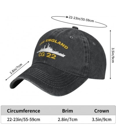 USS England CG 22 DLG 22 Flag Baseball Caps Denim Hats Cowboy Knit hat Fisherman's hat Black $15.77 Baseball Caps