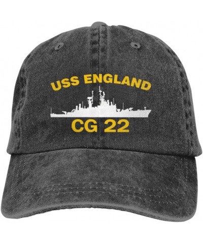 USS England CG 22 DLG 22 Flag Baseball Caps Denim Hats Cowboy Knit hat Fisherman's hat Black $15.77 Baseball Caps