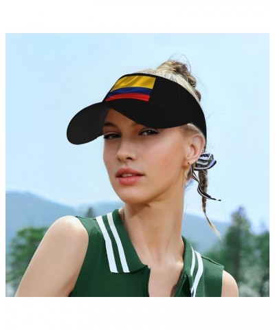 Sun Visor Hats Sport Wear Athletic Sun Visor Caps Adjustable Sun Protection Visors for Women Men Colombia Flag1 $10.45 Visors