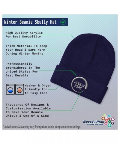 Beanies for Men Christmas Snowflake H Embroidery Christmas Winter Hats for Women Acrylic Skull Cap 1 Size Navy Design Only $1...