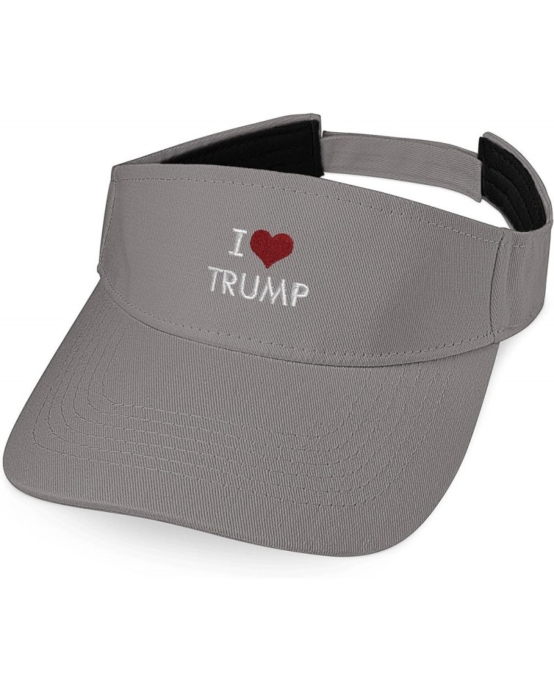 Embroidered Visor Hat Sun Sports Adjustable Visor Cap for Men Women Grey $10.74 Visors