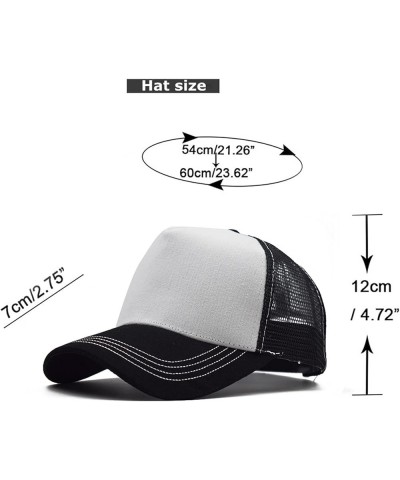 Unisex Baseball Cap,Dad Hats,Snapback Baseball Cap for Men and Women, Adjustable Mesh Hat Outdoor Trucker Cap Black $4.27 Bas...