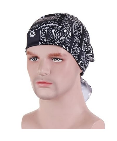 Men Hijab Hat Muslim Pullover Hat Multicolor Cashew Nut Print Hat Man Hair Band (Hot Pink, One Size) One Size Black $7.74 Col...