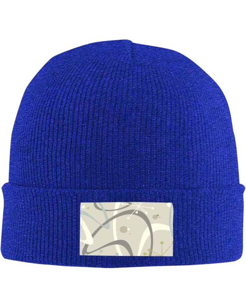 Beanie Hats for Men Women 1950s Mid Century Modern Vintage All Season Skullies Beanies Blue $11.08 Skullies & Beanies