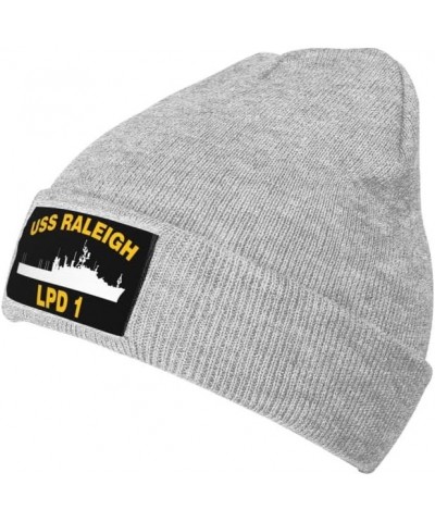 USS Raleigh LPD 1 Flag-Knit hat Trucker Hats Denim Hats Cowboy Baseball Caps Fisherman's hat Gray $14.30 Baseball Caps