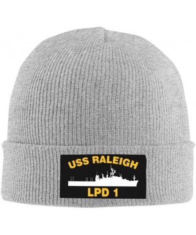 USS Raleigh LPD 1 Flag-Knit hat Trucker Hats Denim Hats Cowboy Baseball Caps Fisherman's hat Gray $14.30 Baseball Caps