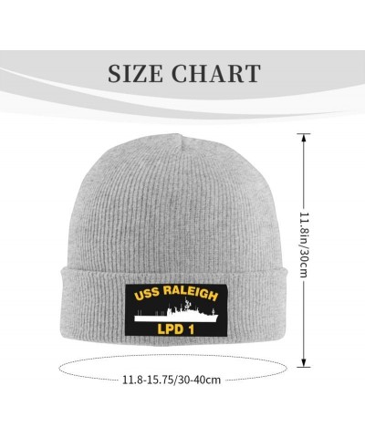 USS Raleigh LPD 1 Flag-Knit hat Trucker Hats Denim Hats Cowboy Baseball Caps Fisherman's hat Gray $14.30 Baseball Caps