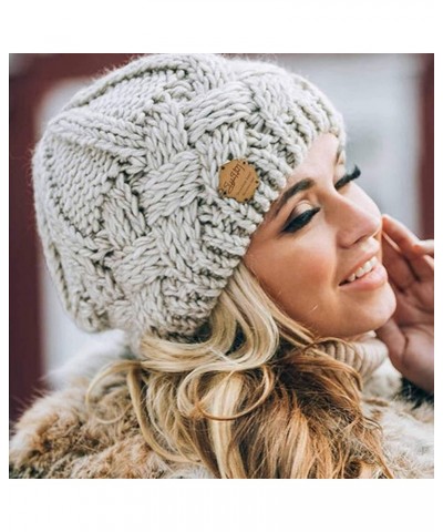 Womens Benies for Winter Slouchy Benies for Men Knit Warm Winter Hats for Cold Weather Khaki $8.69 Skullies & Beanies