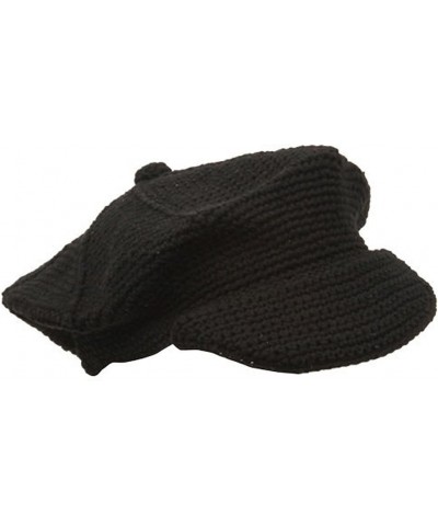 Crocheted Newsboy Hats(02) Black $9.43 Newsboy Caps