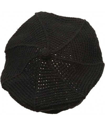 Crocheted Newsboy Hats(02) Black $9.43 Newsboy Caps