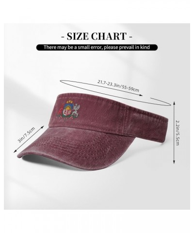 Coat of arms of Latvia Sun Hat Sun Visor Hats for Women Men Baseball Cap Golf Hats Red $13.49 Visors