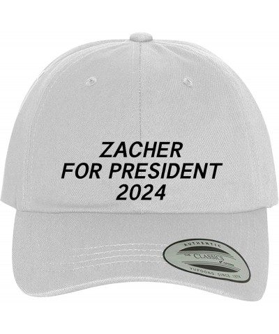 Zacher for President 2024 - Comfortable Dad Hat Baseball Cap White $19.55 Baseball Caps