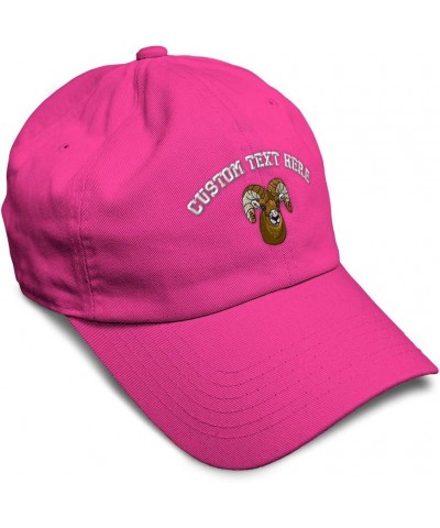 Soft Baseball Cap Bighorn Sheep A Embroidery Farm and Domesticated Animals Cotton Dad Hats for Men & Women Hot Pink Personali...