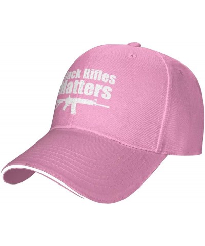 Black Rifles Matter Unisex Baseball Hat Vintage Trucker Hat Adjustable Pink $11.41 Baseball Caps