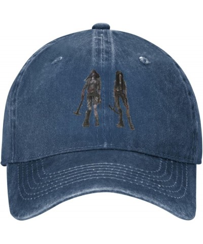 Dead Game by and Daylight Baseball Cap Denim Hat Adjustable Low Profile Classic Unisex Washed Soft Cap Black Navy Blue $10.11...