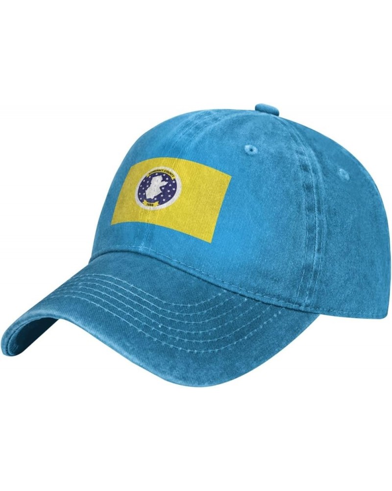 Flag of Somerset County, New Jersey Baseball Cap for Men Women Hat Vintage Cowboy Hats Adjustable Trucker Caps Blue $10.78 Ba...