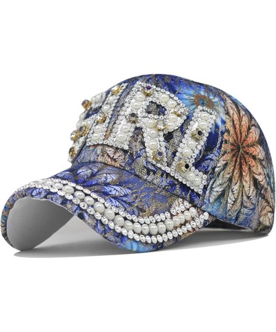 Mens Fashion Casual Stereoscopic Embroidery Cotton Flat Top Sunshade Washing Hat Hiking Hat Hat Bullseye Hat Blue-a $14.58 Su...