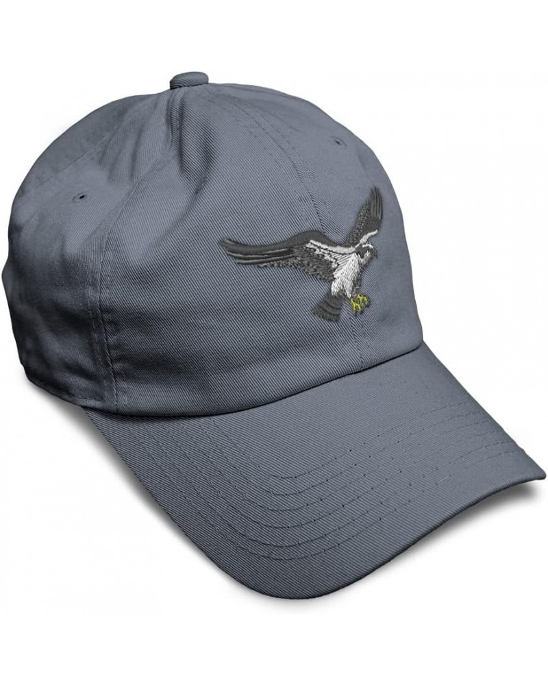 Custom Soft Baseball Cap Osprey Embroidery Birds Bird Embroidery Twill Cotton Dad Hats for Men & Women Dark Grey Design Only ...