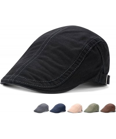 Cotton French Berets for Women Adjustable Mens Beret Caps Spring Summer Sun Breathable Bone Visor Men Beret Hats Gray $14.92 ...