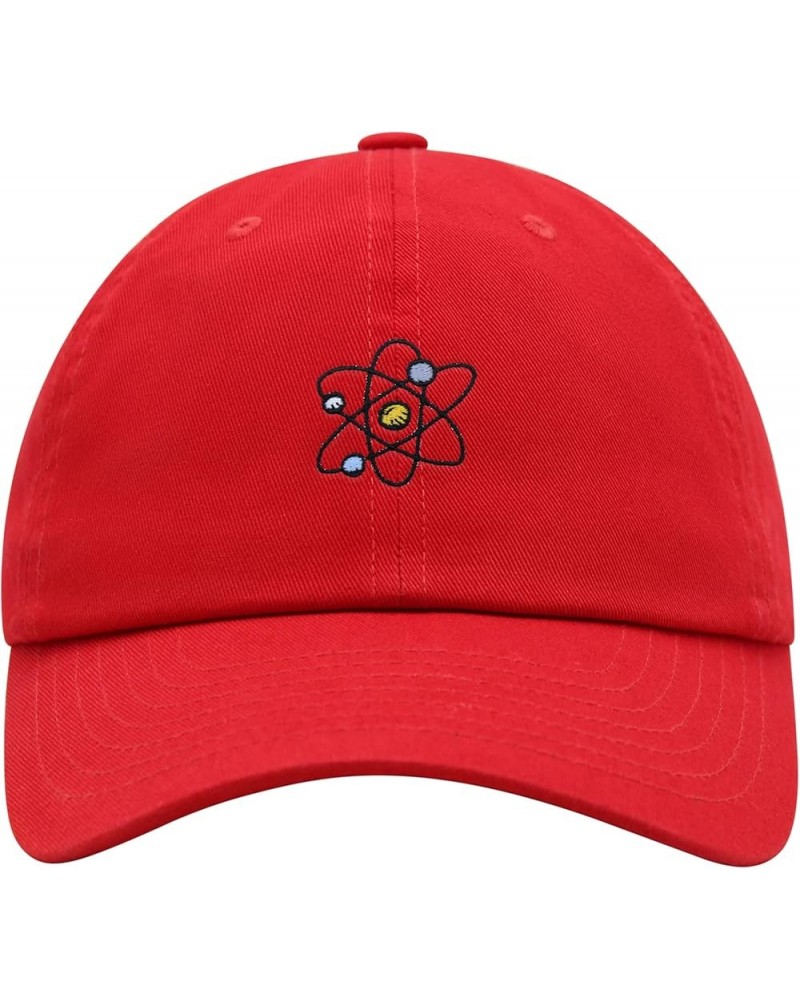 Atom Premium Dad Hat Embroidered Baseball Cap Electron Neutron Red $12.24 Baseball Caps