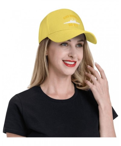 USS Merrill DD 976 Flag Baseball Caps-Denim Hats Cowboy Knit hat Fisherman's hat Yellow $12.74 Baseball Caps