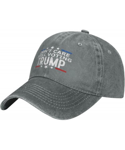 Dont Care Still Voting Trump Patriotic American Baseball Cap Adjustable Trucker Hats Dad Cap Casual Duck Tongue Hat Gray $11....